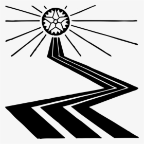 Road, Path, Black And White, Sun, Light, Rays, Star - Path Clipart, HD Png Download, Free Download