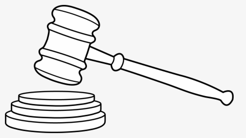 Gavel Judge Clip Art - Gavel Clipart Black And White, HD Png Download, Free Download