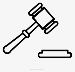 Clip Art Mallet Judge Painting Transprent - Gavel Drawing Png, Transparent Png, Free Download