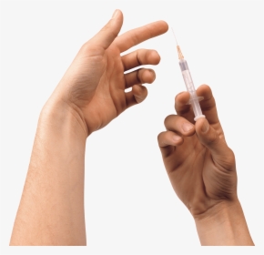 Manipulating Syringe - Syringe Hand Injection Png, Transparent Png, Free Download