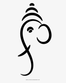 Ganesha Coloring Page - Happy Ganesh Chaturthi Full Hd, HD Png Download, Free Download