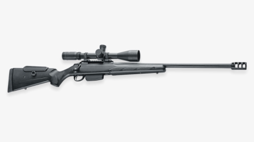 Tikka T3 Tac Bolt Action Sniper Rifle Shown With Rifle - Bolt Action Rifle Scope Muzzle Break, HD Png Download, Free Download