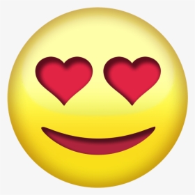 Heart Eye Emoji Png Transparent - Funny Smiley Face Stickers, Png Download, Free Download