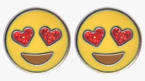 Heart Eyes Emoji Earrings - Smiley, HD Png Download, Free Download