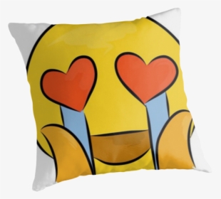 "crying Heart Eyes Emoji - Cushion, HD Png Download, Free Download