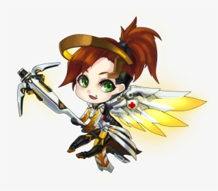 “myself As Mercy From Overwatch - Cartoon, HD Png Download, Free Download
