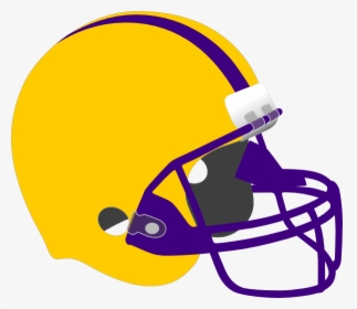 Football Helmet Clip Art - Purple And Gold Football Helmet, HD Png Download, Free Download