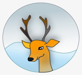 Reindeer 4 Svg Clip Arts - Reindeer Window Illustration Transparent, HD Png Download, Free Download