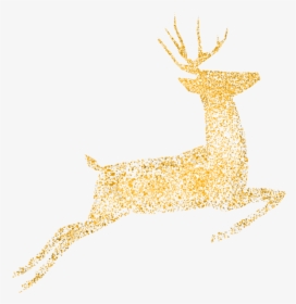 Gold Reindeer Png, Transparent Png, Free Download
