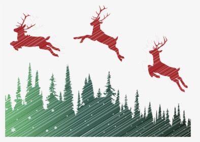 Reindeer Text Graphic Design Christmas Ornament Illustration - Reindeer Stencil, HD Png Download, Free Download