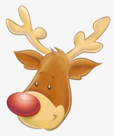 Christmas Reindeer Clipart - Gambar Kartun Kepala Rusa, HD Png Download, Free Download