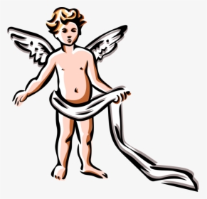 Vector Illustration Of Child Spiritual Angel With Wings, HD Png Download, Free Download