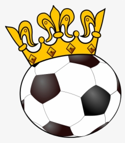 Soccer Ball With Crown Clip Art At Clker Transparent - Cute Soccer Ball Clipart, HD Png Download, Free Download