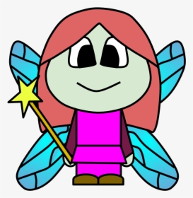 Fairy, Wings, Wand, Big Eyes, Cartoon Person, HD Png Download, Free Download