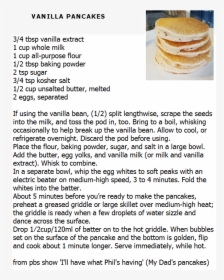 Ingredients Pancake Recipe List, HD Png Download, Free Download
