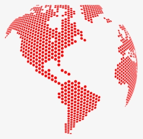 Globe Red Dot - Dotted Globe Png, Transparent Png, Free Download