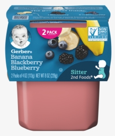 2nd Foods Banana Blackberry Blueberry - Gerber Baby Food, HD Png Download, Free Download