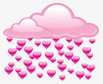 Pink Pinktheme Pinkaesthetic Aesthetic Love Cute Cloud - Raining Hearts Clipart, HD Png Download, Free Download