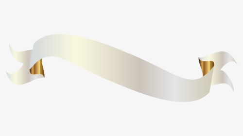 White With Gold Png - White And Gold Banner Png, Transparent Png, Free Download