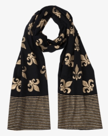 Fleur De Lis Scarf On Black - Scarf, HD Png Download, Free Download