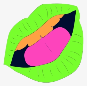 Green Mouth, Lips, Tongue, Mouth, Green, Lipstick, HD Png Download, Free Download