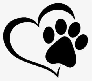 Transparent Paw Heart Clipart - Heart Cat Paw Print, HD Png Download, Free Download