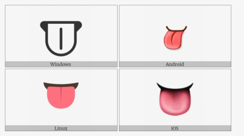 Tongue On Various Operating Systems - Emoticon, HD Png Download, Free Download