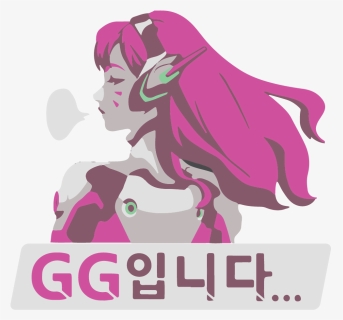 Transparent Spray Png - Overwatch D Va Gg Spray, Png Download, Free Download