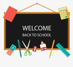 Transparent Welcome Back To School Png - Black Board Pic Vector, Png Download, Free Download