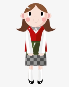 Transparent Going To School Clipart - Girl Student Cartoon Png, Png Download, Free Download