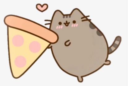 Pizza Clipart Kawaii Pusheen - Pusheen The Cat With Pizza, HD Png Download, Free Download