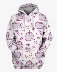 3d Unicorn Cat Pusheen Full Print T Shirt - Hoodie, HD Png Download, Free Download