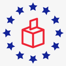 Vote Voting Sticker By Headcount - Stars In A Circle, HD Png Download, Free Download