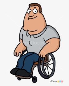 How To Draw Joe Swanson, Family Guy - Someone In A Wheelchair, HD Png Download, Free Download