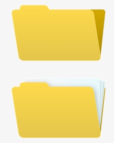 Folder Map Icon Document Office Full Empty - Folder Icon Empty Full, HD Png Download, Free Download
