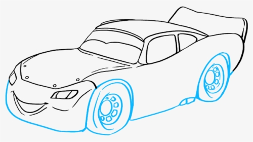 How To Draw Lightning Mcqueen - Coupé, HD Png Download, Free Download