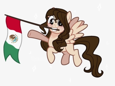 Heyyasyfox, Female, Flag, Mare, Mexico, Mouth Hold, - Mexico Flag, HD Png Download, Free Download