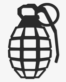 Grenade Black And White, HD Png Download, Free Download