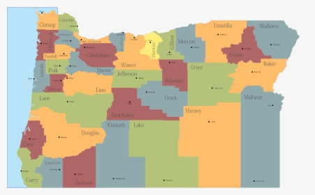Map Of Oregon State Map Of Usa United States Maps - Oregon Cities Pics Map, HD Png Download, Free Download