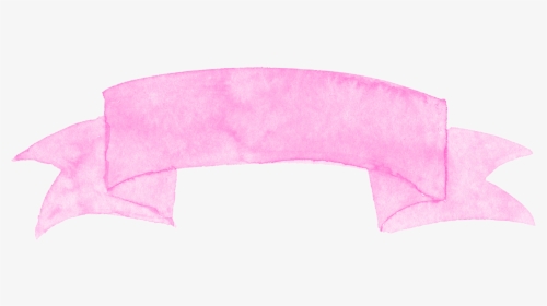 Watercolor Pink Ribbon Banner Png, Transparent Png, Free Download