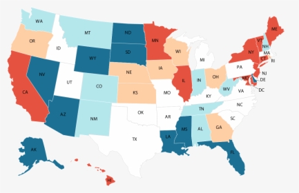 Us Map, The Kiplinger Tax Map Guide To State Income - States With Red Flag Laws, HD Png Download, Free Download