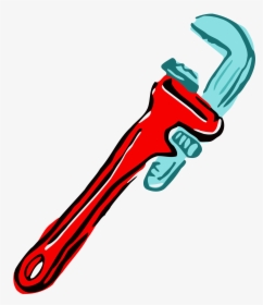 Roughly Drawn Pipe Wrench Clip Arts - Free Clipart Pipe Wrench, HD Png Download, Free Download