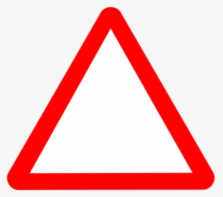 Triangular Clipart Warning - Blank Triangle Road Sign, HD Png Download, Free Download