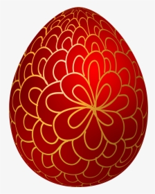 Red Decorative Easter Egg Png Clip Art - Rangoli Designs With Dots 12 12, Transparent Png, Free Download