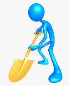 3d Character Digging With A Shovel, HD Png Download, Free Download