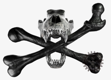 Wolf Skull And Cross Bones - Wolf Skull And Crossbones, HD Png Download, Free Download