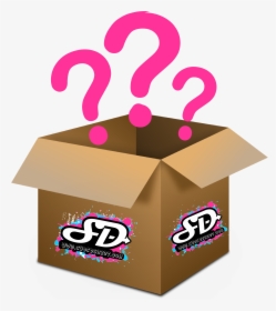 Wooden Mystery Box With Question Marks - Cardboard Box Transparent Background, HD Png Download, Free Download