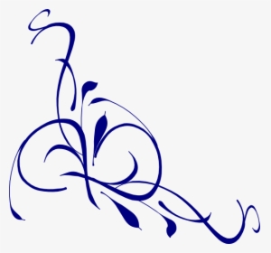 Blue Scroll Swirl Cliparts - Funeral Borders, HD Png Download, Free Download