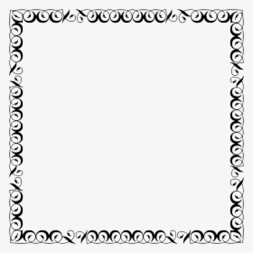 Vintage Filigree Extended - Black And White Checkered Border, HD Png Download, Free Download