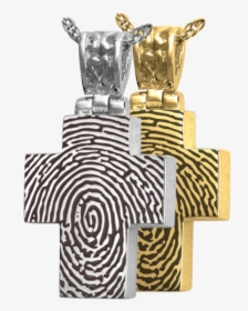 Fingerprint Cremation Jewelry Cross With Filigree Bail - Bail, HD Png Download, Free Download